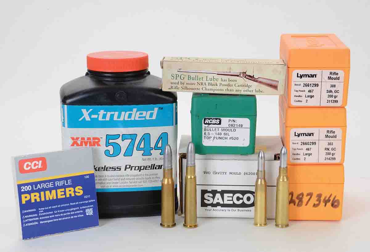 His favored powder for cast bullet shooting in all smokeless military rifle cartridges is Accurate 5744.